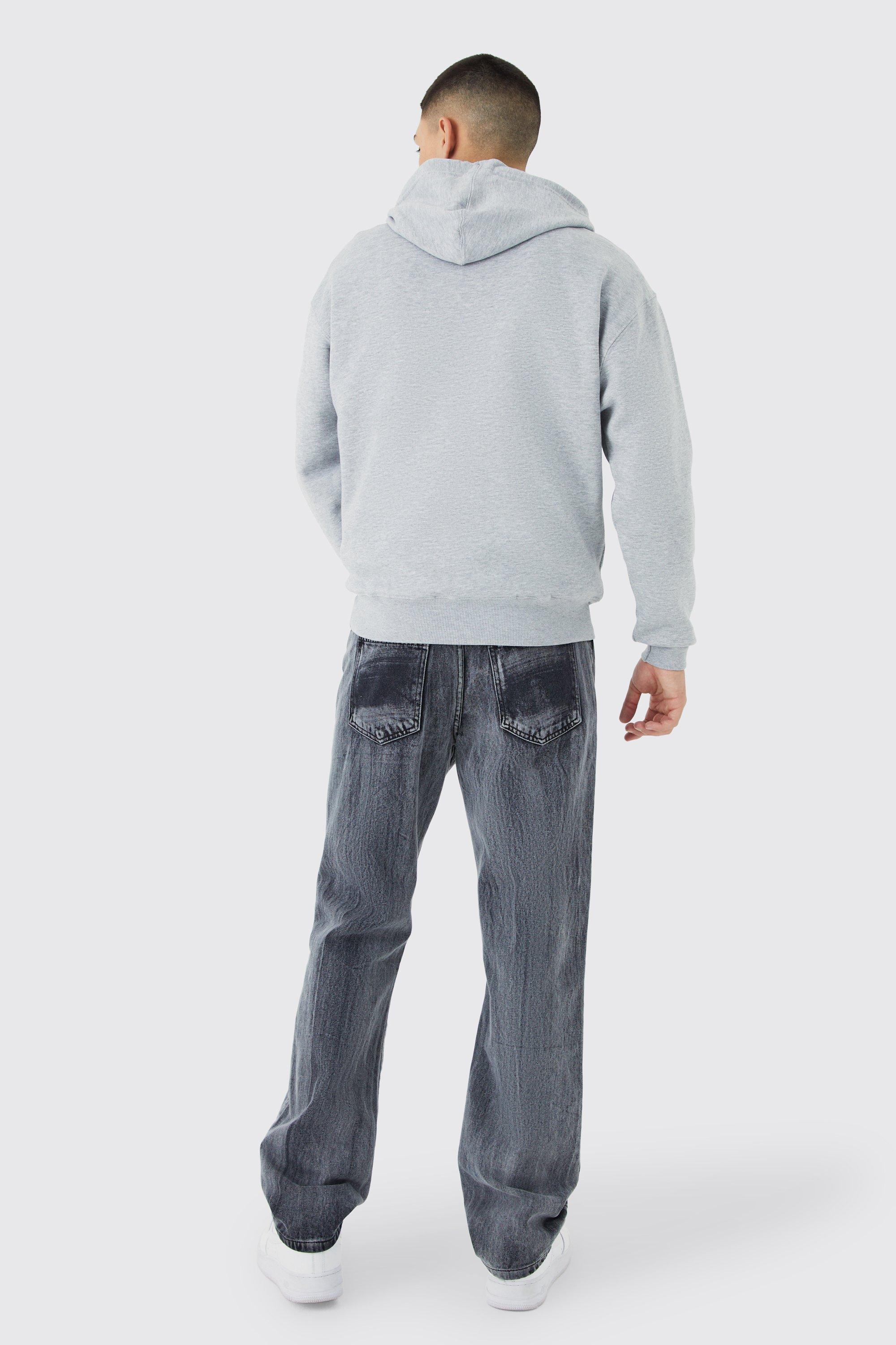 Boohoo grey hoodie hot sale